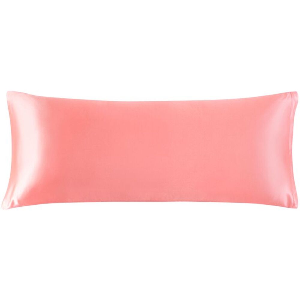 Satin Body Pillowcases with Zipper Closure 20"x48" Light Coral
